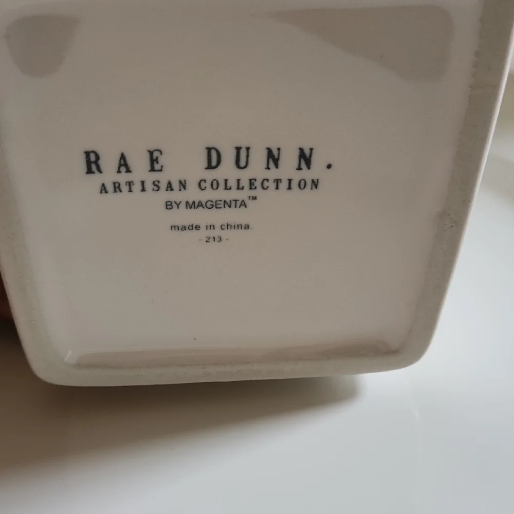 Rae Dunn White and Red Pencil Holder